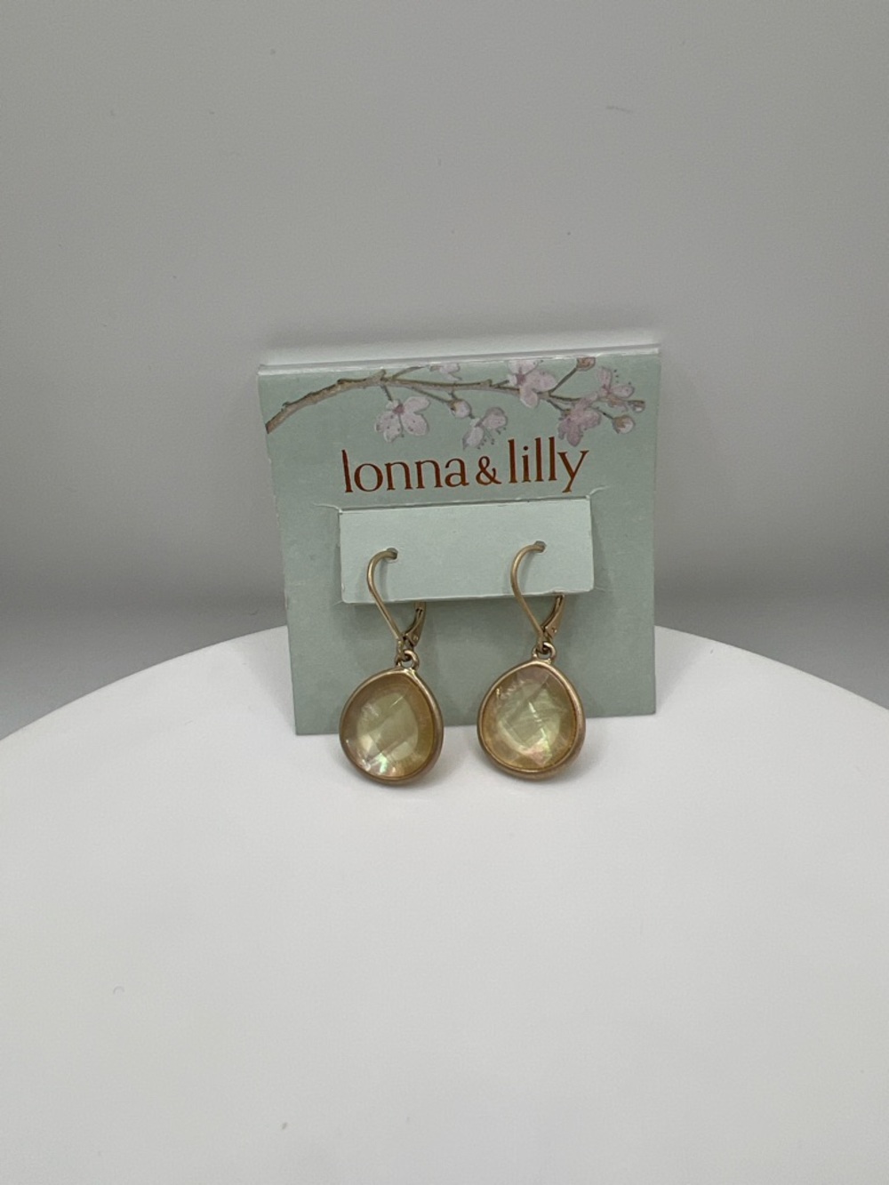 lonna & lilly Gold Iridescent Teardrop Earrings
